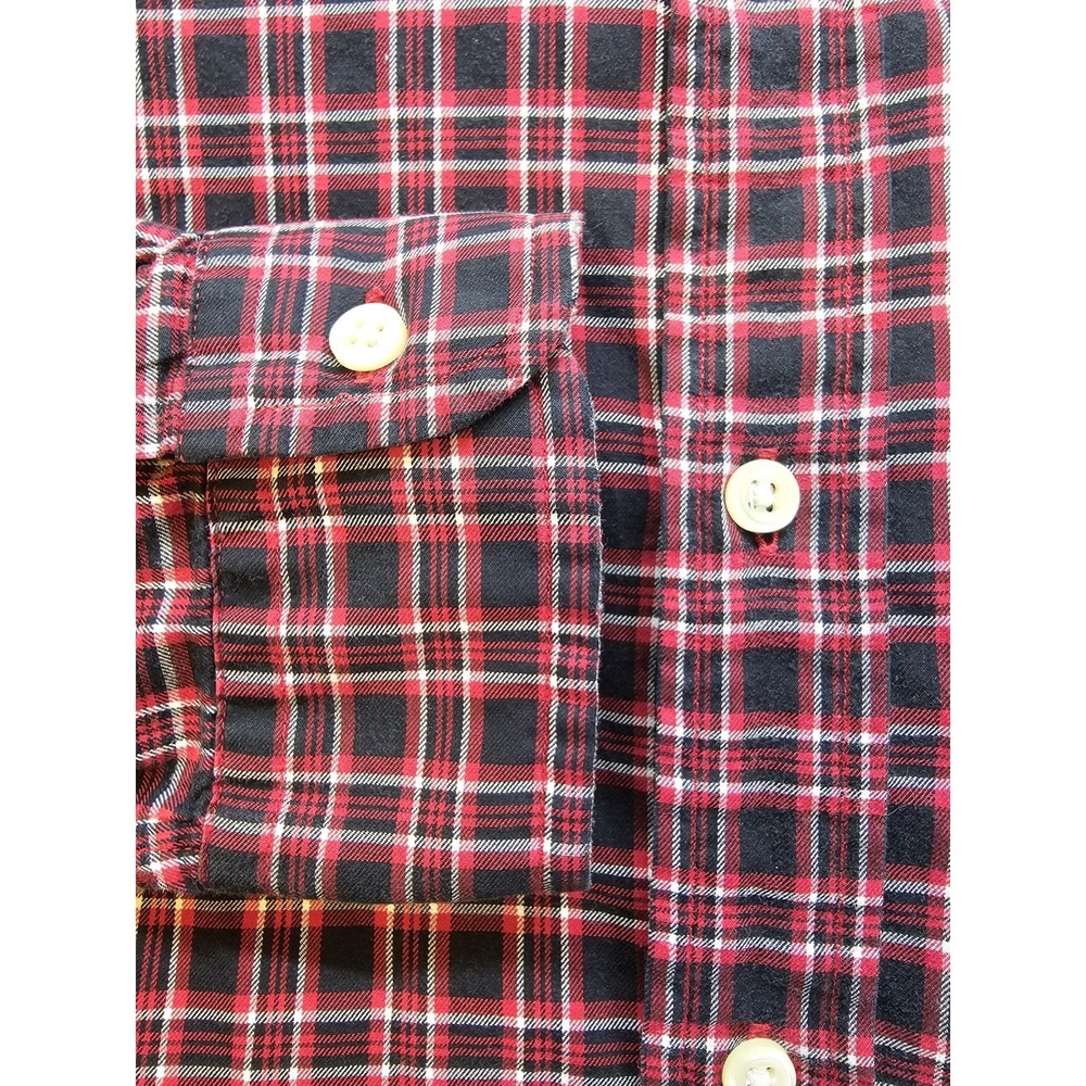 Polo Ralph Lauren Red Plaid Button Down Shirt Men's Medium 100% Cotton Classic - Picture 3 of 11